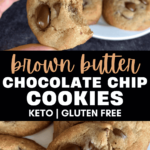 keto brown butter chocolate chip cookies