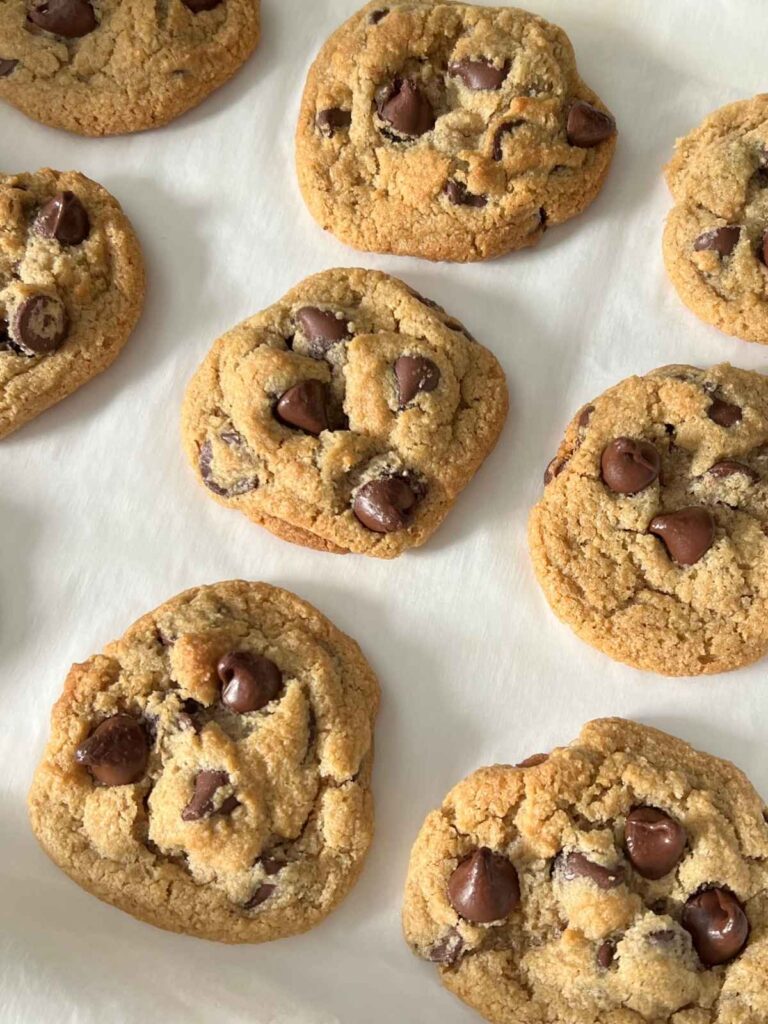 baked cookies on cookie sheet