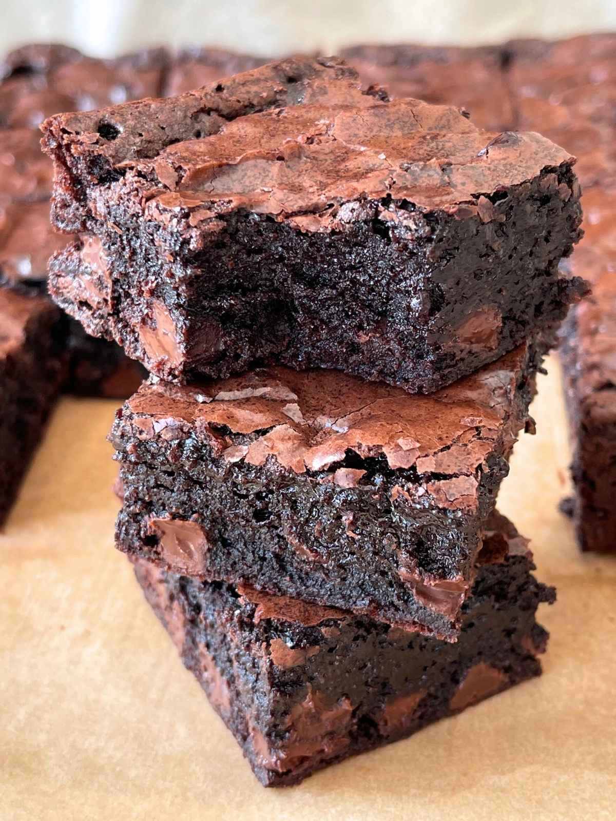 Gluten and Dairy Free Brownies Recipe - Fudgy Crackle Top!