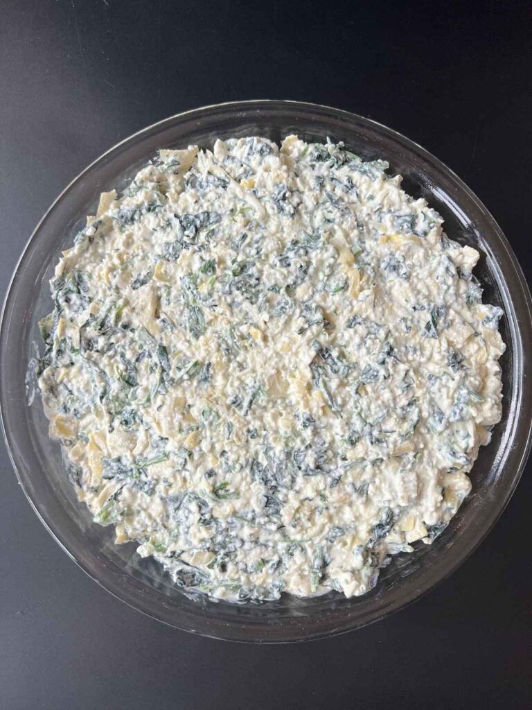 the dip in the pan before baking