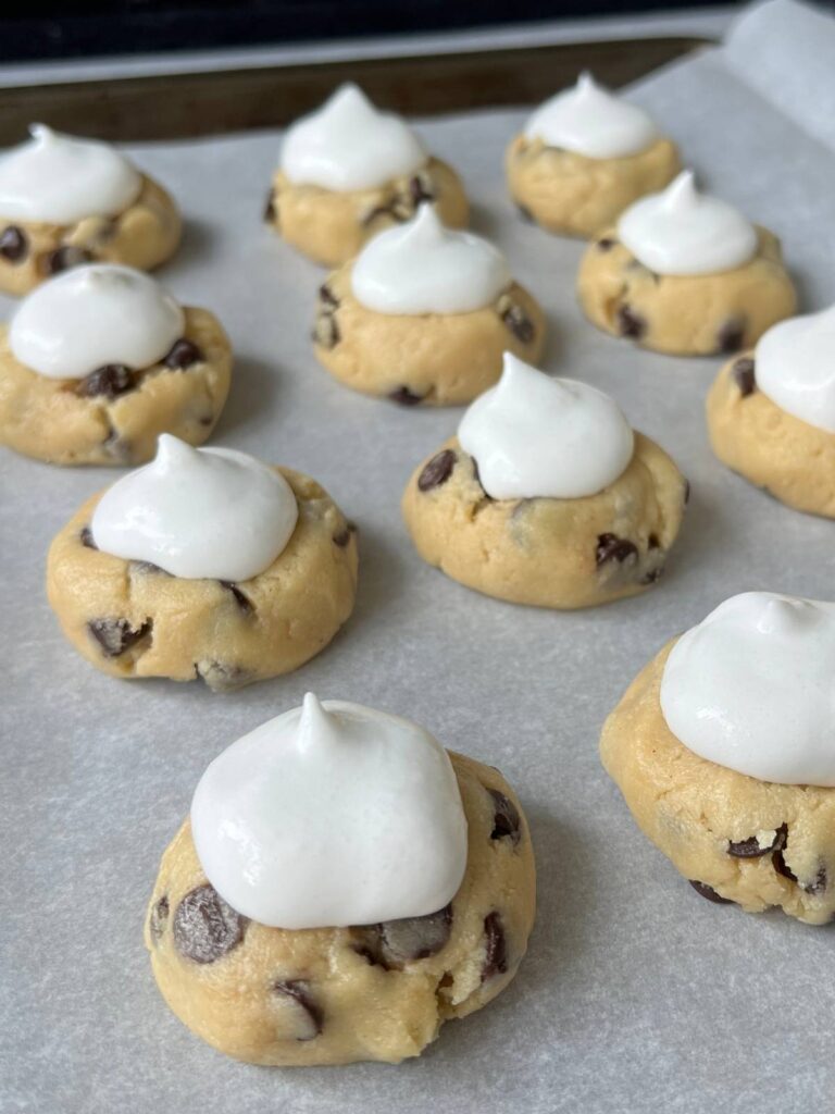 cookie dough with cream filling